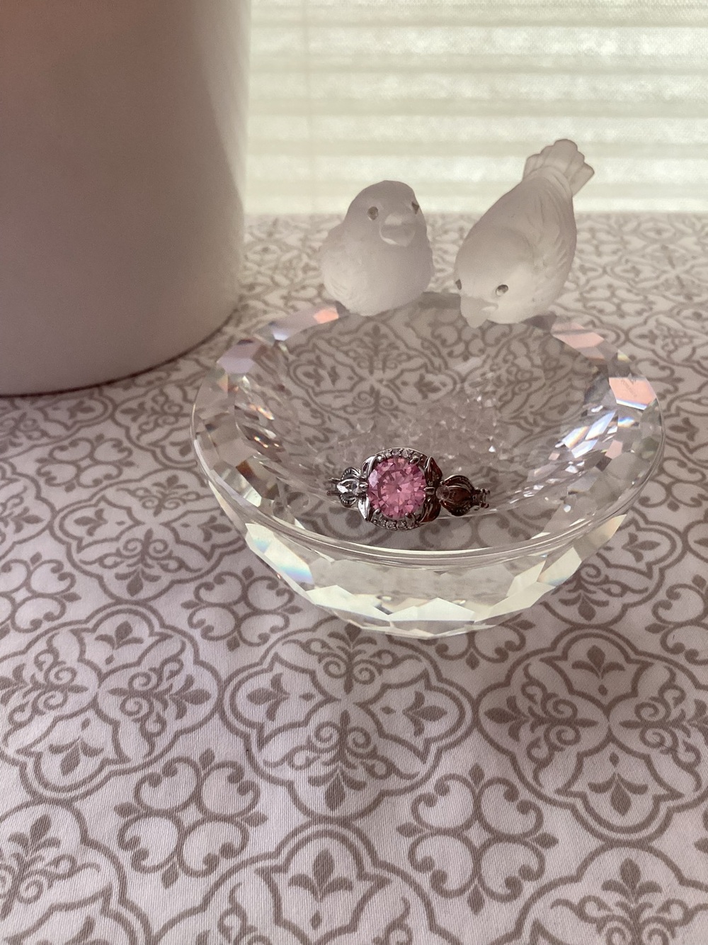 Pink Stone Silver Ring - Picture 3 of 8